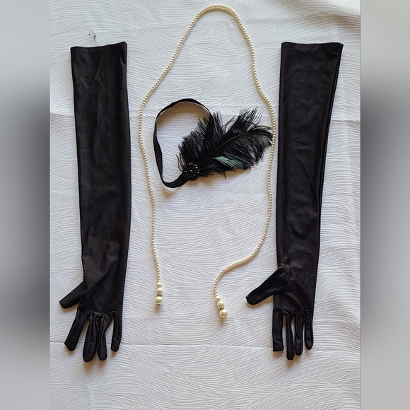 Elegant Black Sequin Flapper Dress 1920s Great Gatsby Style - Picture 16 of 16